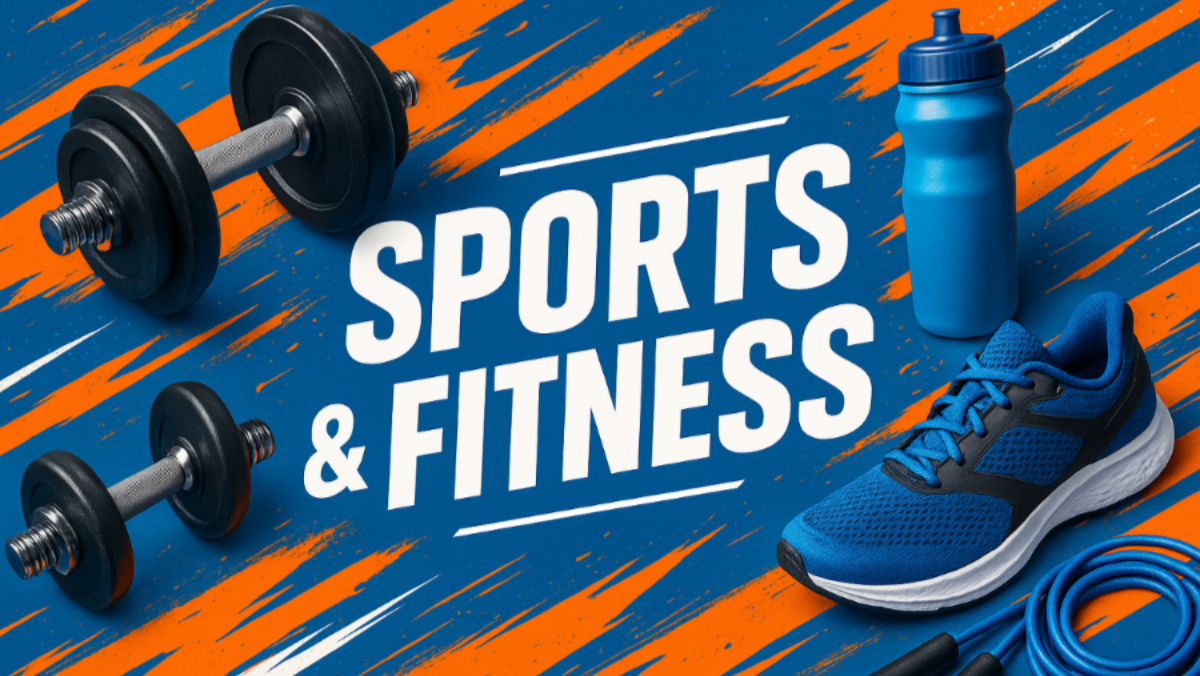 banner regarding sports and fitness
