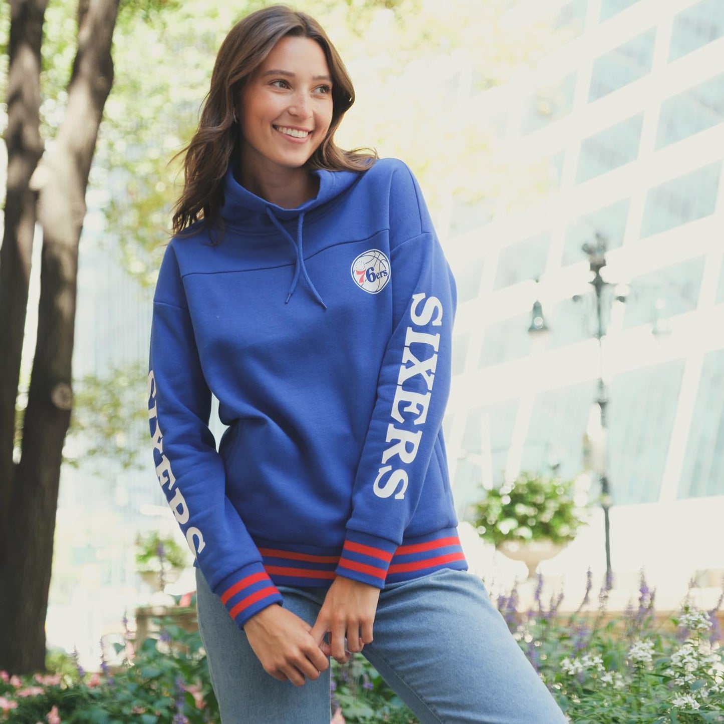 Women'S NBA Official Super Soft Pullover Hoodie Funnel Sweatshirt