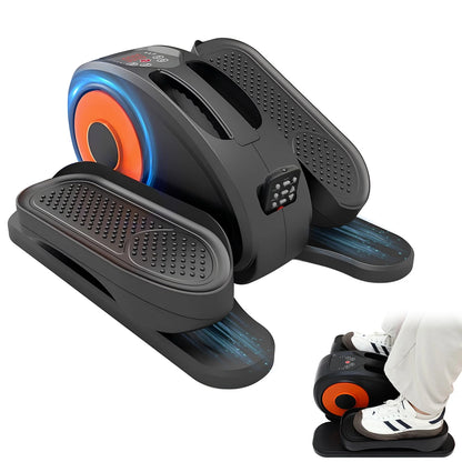 under Desk Elliptical, Electric Ellipse Leg Exerciser While Sitting for Seniors Adults, Auto/Manual Dual Mode Motorized Foot Pedal Exerciser with Remote Control for Home Office Use