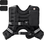 Weighted Vest,4Lb/6Lb/10Lb/12Lb/16Lb/20Lb/25Lb/30Lb Weight Vest with Reflective Stripe, Body Weight Vests Adjustable for Men, Women Workout, Strength Training, Running, Walking, Jogging