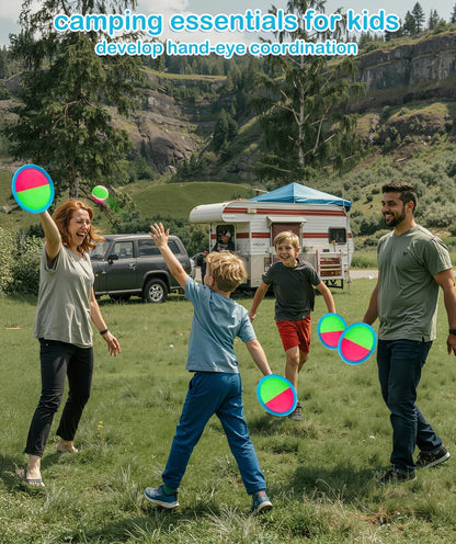 Toddler Toys for Ages 2-4 Toss and Catch Ball Set, Birthday Gift for 3 4 5 6 7 8 Year Old Boys Girls Toys, Classic Beach Pool Outdoor Yard Camping Games for Kids Toddler Family Ages 4-8 8-12