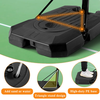 44" Basketball Hoop Portable Basketball System with Adjustable Height with Big Backboard & Large Base for Youth Adults Family Indoor Outdoor