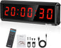 Gym Timer,Led Workout Colck Count Down/Up Clock,11.5" X 4" Ultra-Clear Digital Display, Power Bank Compatible with Workout Metal Stopwatch, Multi-Scenes with Remote