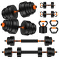 66 Lbs Adjustable Dumbbell Set, Free Weight Set with Connector, 4 In1 Weight Set as Barbell, Kettlebells, Push up Stand, Fitness Exercises for Home Gym Suitable Men/Women