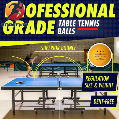 NIBIRU SPORT Professional Ping Pong Paddle Sets - 2 Player or 4 Player Table Tennis Paddles, Retractable Net, Pingpong Balls and Carry Bag Storage Case - Table Tennis Equipment & Ping Pong Accessories