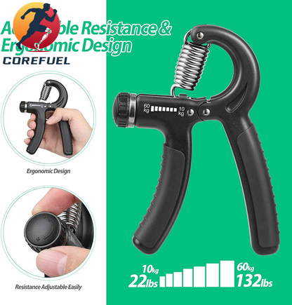 NIYIKOW Grip Strength Trainer, Hand Grip Strengthener, Adjustable Resistance 22-132Lbs (10-60Kg), Forearm Strengthener, Perfect for Musicians Athletes