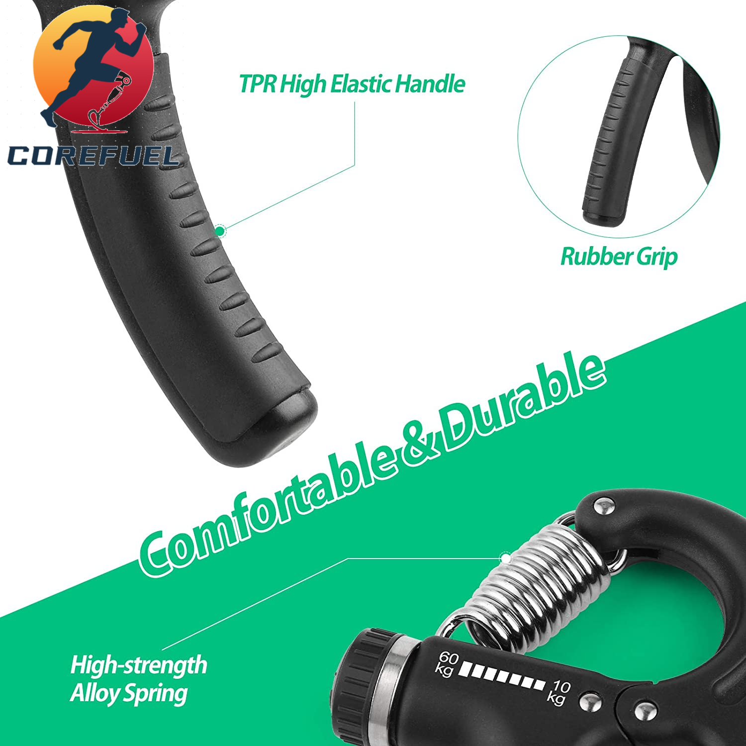 NIYIKOW Grip Strength Trainer, Hand Grip Strengthener, Adjustable Resistance 22-132Lbs (10-60Kg), Forearm Strengthener, Perfect for Musicians Athletes