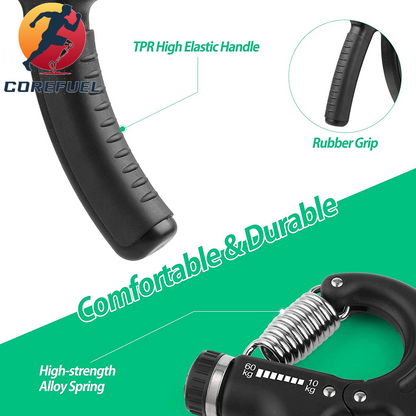 NIYIKOW Grip Strength Trainer, Hand Grip Strengthener, Adjustable Resistance 22-132Lbs (10-60Kg), Forearm Strengthener, Perfect for Musicians Athletes