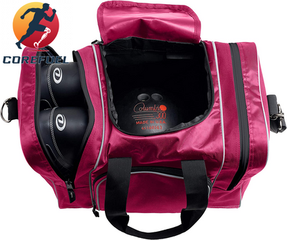 Athletico Bowling Bag for Single Ball - Single Ball Tote Bag with Padded Ball Holder - Fits a Single Pair of Bowling Shoes up to Mens Size 14