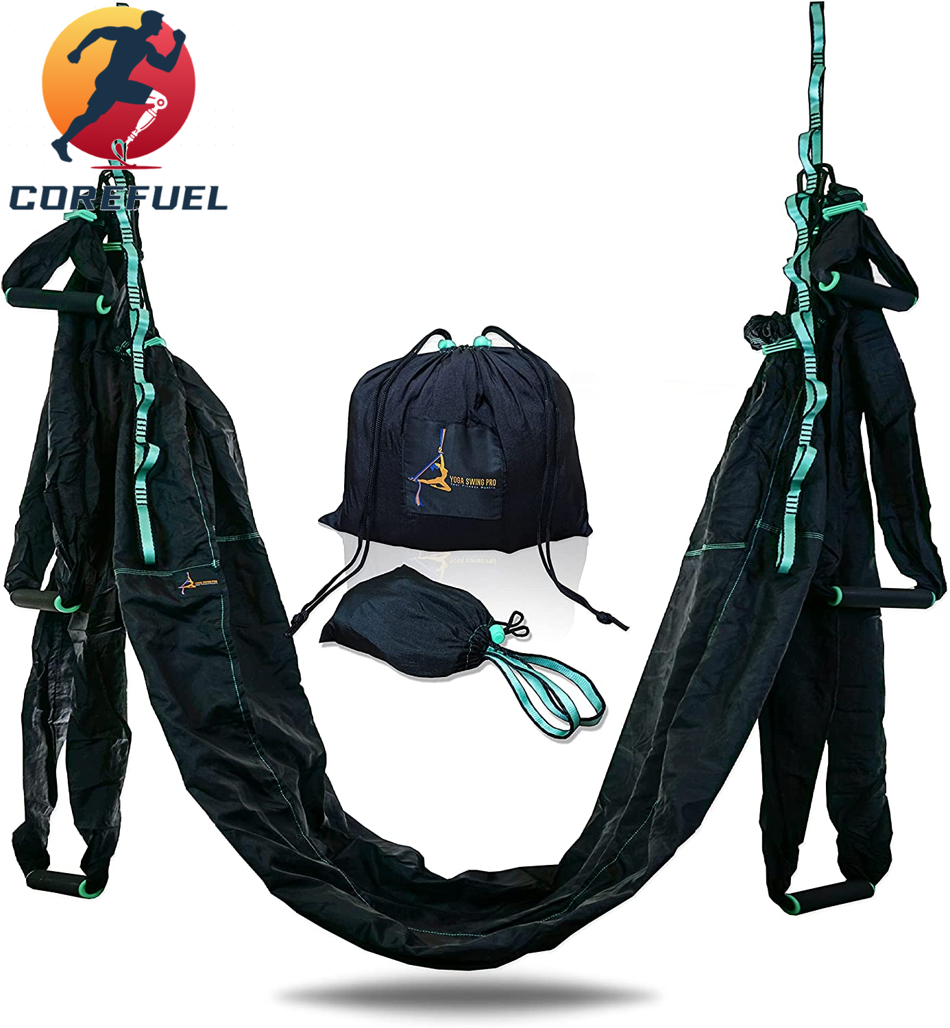 Premium Aerial Hammock anti Gravity Yoga Swing Kit - Acrobat Flying Sling Set for Indoor and Outdoor Inversion Therapy