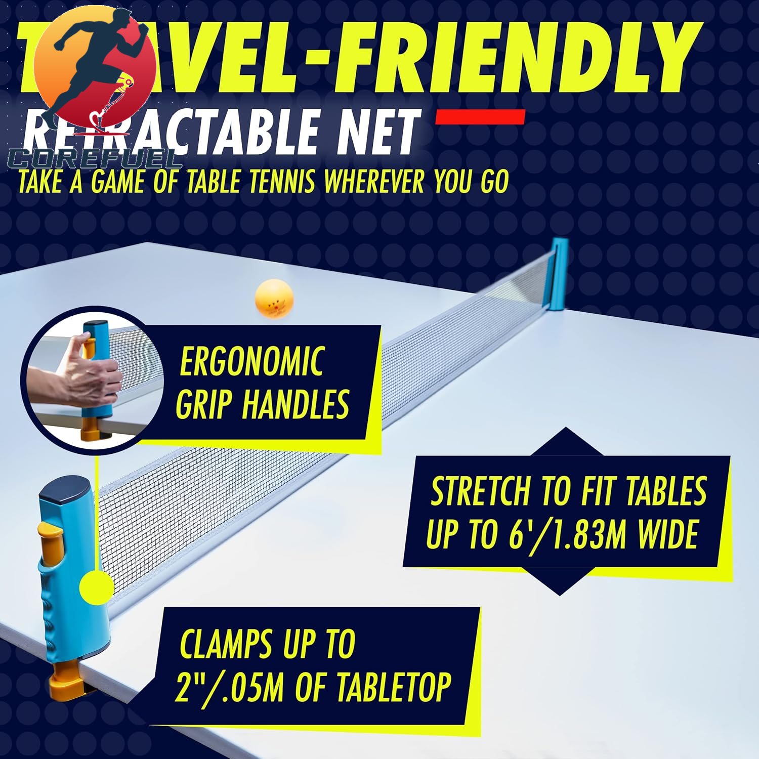 NIBIRU SPORT Professional Ping Pong Paddle Sets - 2 Player or 4 Player Table Tennis Paddles, Retractable Net, Pingpong Balls and Carry Bag Storage Case - Table Tennis Equipment & Ping Pong Accessories