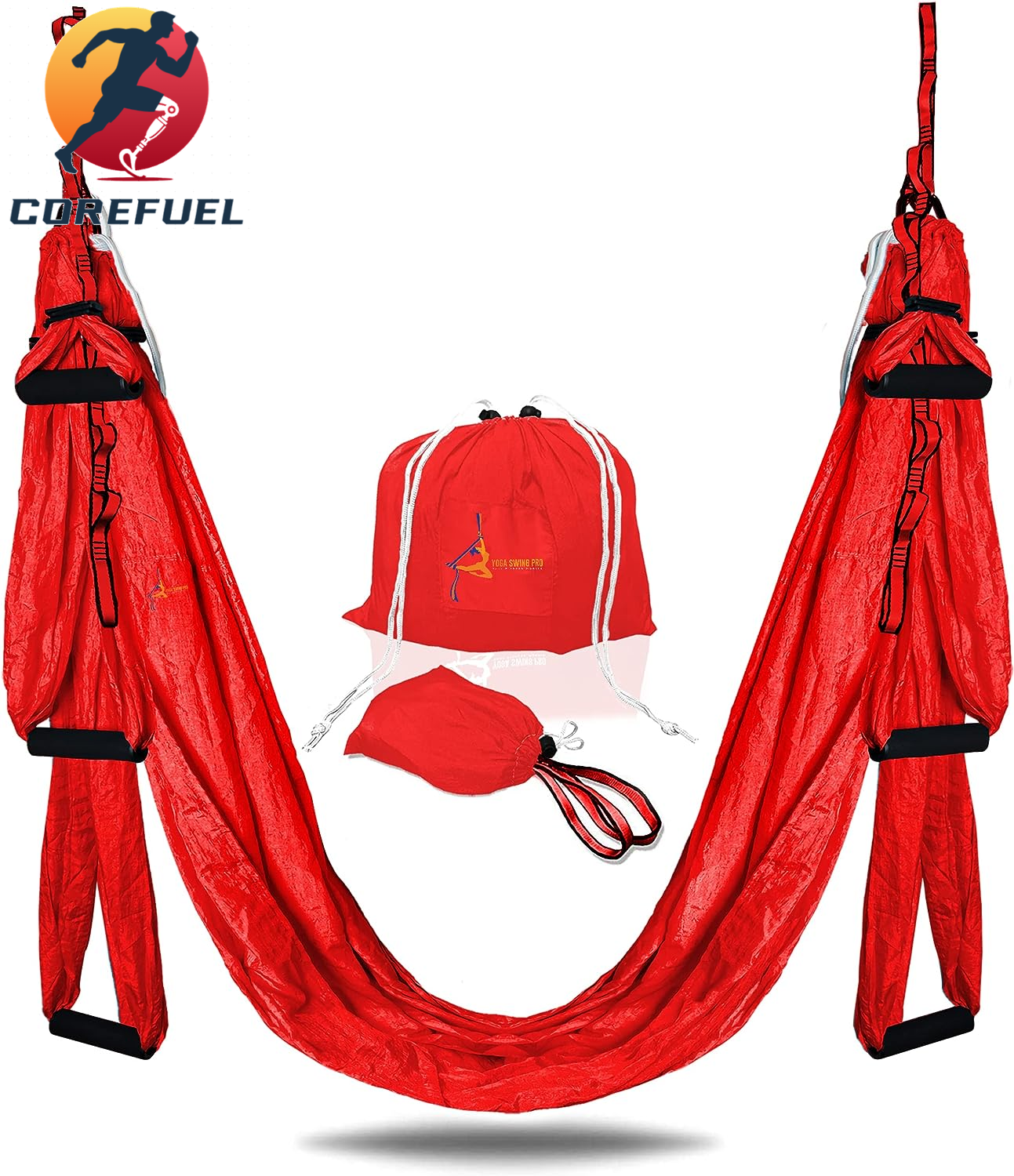 Premium Aerial Hammock anti Gravity Yoga Swing Kit - Acrobat Flying Sling Set for Indoor and Outdoor Inversion Therapy