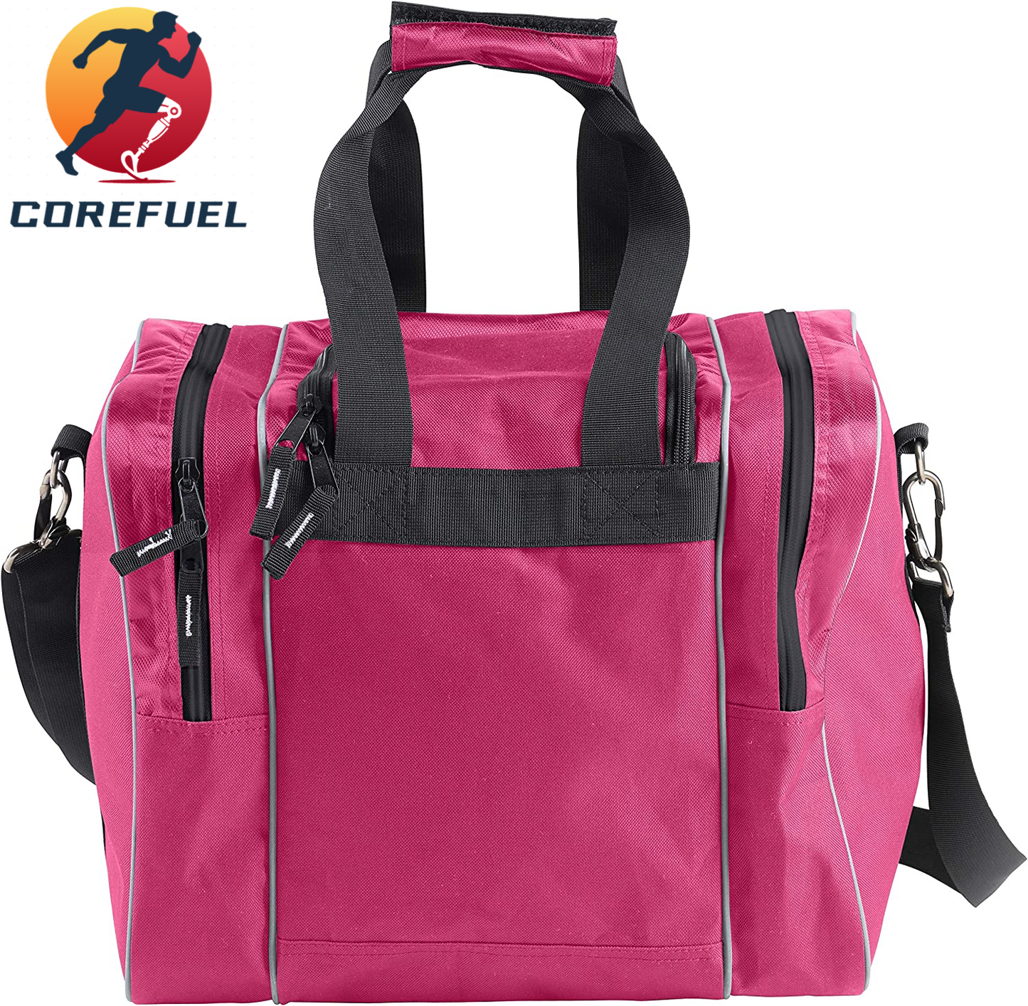 Athletico Bowling Bag for Single Ball - Single Ball Tote Bag with Padded Ball Holder - Fits a Single Pair of Bowling Shoes up to Mens Size 14