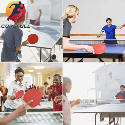 FBSPORT Ping Pong Paddle Set, Portable Table Tennis Set with Retractable Net,Rackets,Balls and Carry Bag for Indoor/Outdoor Games